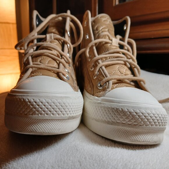 CONVERSE All Star High-Top Platform Quilted Sneakers -EUC - Picture 11 of 13